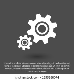 Gear vector icon. Web design icon. Gears and cogs symbol. Cog wheels icon. Cogs circle illustration. Gear wheel logo. Vector EPS 10