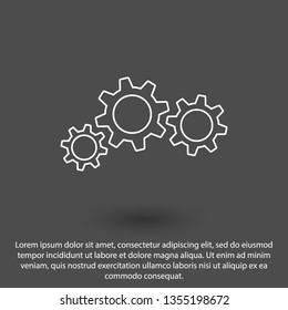 Gear vector icon. Web design icon. Gears and cogs symbol. Cog wheels icon. Cogs circle illustration. Gear wheel logo. Vector EPS 10