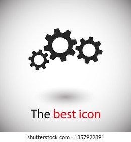 Gear vector icon. Web design icon. Gears and cogs symbol. Cog wheels icon. Cogs circle illustration. Gear wheel logo. Vector EPS 10