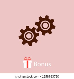 Gear vector icon. Web design icon. Gears and cogs symbol. Cog wheels icon. Cogs circle illustration. Gear wheel logo. Vector EPS 10