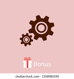 Gear vector icon. Web design icon. Gears and cogs symbol. Cog wheels icon. Cogs circle illustration. Gear wheel logo. Vector EPS 10