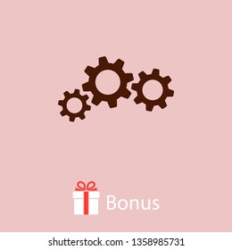 Gear vector icon. Web design icon. Gears and cogs symbol. Cog wheels icon. Cogs circle illustration. Gear wheel logo. Vector EPS 10