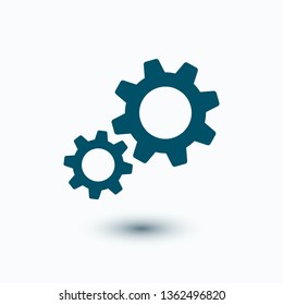 Gear vector icon. Web design icon. Gears and cogs symbol. Cog wheels icon. Cogs circle illustration. Gear wheel logo. Vector EPS 10
