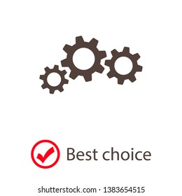 Gear vector icon. Web design icon. Gears and cogs symbol. Cog wheels icon. Cogs circle illustration. Gear wheel logo. Vector EPS 10