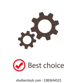 Gear vector icon. Web design icon. Gears and cogs symbol. Cog wheels icon. Cogs circle illustration. Gear wheel logo. Vector EPS 10