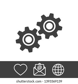 Gear vector icon. Web design icon. Gears and cogs symbol. Cog wheels icon. Cogs circle illustration. Gear wheel logo. Vector EPS 10