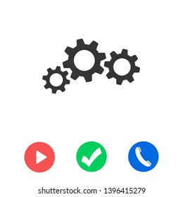 Gear vector icon. Web design icon. Gears and cogs symbol. Cog wheels icon. Cogs circle illustration. Gear wheel logo. Vector EPS 10
