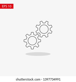 Gear vector icon. Web design icon. Gears and cogs symbol. Cog wheels icon. Cogs circle illustration. Gear wheel logo. Vector EPS 10