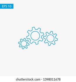 Gear vector icon. Web design icon. Gears and cogs symbol. Cog wheels icon. Cogs circle illustration. Gear wheel logo. Vector EPS 10