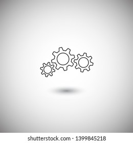 Gear vector icon. Web design icon. Gears and cogs symbol. Cog wheels icon. Cogs circle illustration. Gear wheel logo. Vector EPS 10