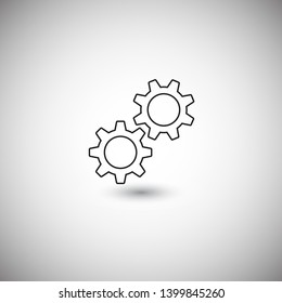 Gear vector icon. Web design icon. Gears and cogs symbol. Cog wheels icon. Cogs circle illustration. Gear wheel logo. Vector EPS 10