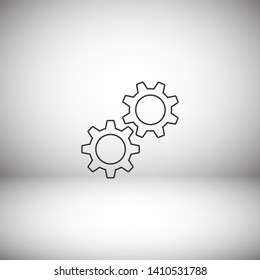 Gear vector icon. Web design icon. Gears and cogs symbol. Cog wheels icon. Cogs circle illustration. Gear wheel logo. Vector EPS 10