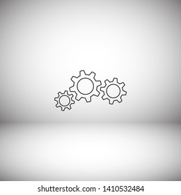 Gear vector icon. Web design icon. Gears and cogs symbol. Cog wheels icon. Cogs circle illustration. Gear wheel logo. Vector EPS 10