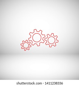 Gear vector icon. Web design icon. Gears and cogs symbol. Cog wheels icon. Cogs circle illustration. Gear wheel logo. Vector EPS 10