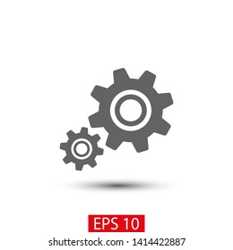 Gear vector icon. Web design icon. Gears and cogs symbol. Cog wheels icon. Cogs circle illustration. Gear wheel logo. Vector EPS 10