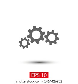 Gear vector icon. Web design icon. Gears and cogs symbol. Cog wheels icon. Cogs circle illustration. Gear wheel logo. Vector EPS 10