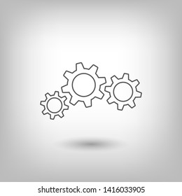 Gear vector icon. Web design icon. Gears and cogs symbol. Cog wheels icon. Cogs circle illustration. Gear wheel logo. Vector EPS 10