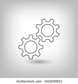 Gear vector icon. Web design icon. Gears and cogs symbol. Cog wheels icon. Cogs circle illustration. Gear wheel logo. Vector EPS 10