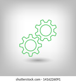 Gear vector icon. Web design icon. Gears and cogs symbol. Cog wheels icon. Cogs circle illustration. Gear wheel logo. Vector EPS 10