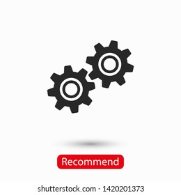 Gear vector icon. Web design icon. Gears and cogs symbol. Cog wheels icon. Cogs circle illustration. Gear wheel logo. Vector EPS 10