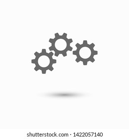 Gear vector icon. Web design icon. Gears and cogs symbol. Cog wheels icon. Cogs circle illustration. Gear wheel logo. Vector EPS 10