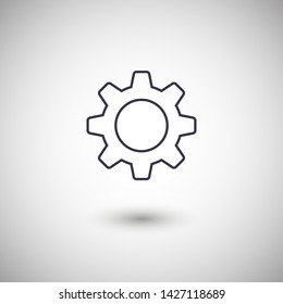 Gear vector icon. Web design icon. Gears and cogs symbol. Cog wheels icon. Cogs circle illustration. Gear wheel logo. Vector EPS 10