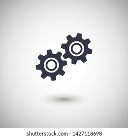 Gear vector icon. Web design icon. Gears and cogs symbol. Cog wheels icon. Cogs circle illustration. Gear wheel logo. Vector EPS 10