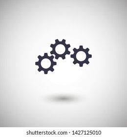 Gear vector icon. Web design icon. Gears and cogs symbol. Cog wheels icon. Cogs circle illustration. Gear wheel logo. Vector EPS 10