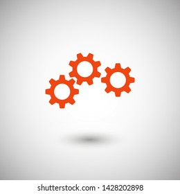 Gear vector icon. Web design icon. Gears and cogs symbol. Cog wheels icon. Cogs circle illustration. Gear wheel logo. Vector EPS 10