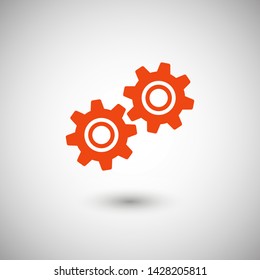 Gear vector icon. Web design icon. Gears and cogs symbol. Cog wheels icon. Cogs circle illustration. Gear wheel logo. Vector EPS 10