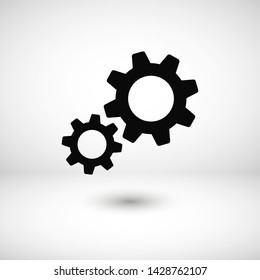 Gear vector icon. Web design icon. Gears and cogs symbol. Cog wheels icon. Cogs circle illustration. Gear wheel logo. Vector EPS 10