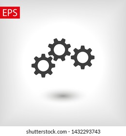 Gear vector icon. Web design icon. Gears and cogs symbol. Cog wheels icon. Cogs circle illustration. Gear wheel logo. Vector EPS 10