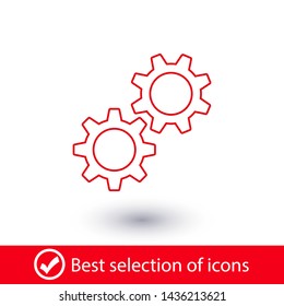 Gear vector icon. Web design icon. Gears and cogs symbol. Cog wheels icon. Cogs circle illustration. Gear wheel logo. Vector EPS 10
