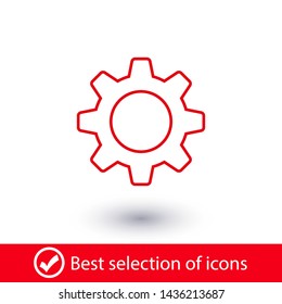 Gear vector icon. Web design icon. Gears and cogs symbol. Cog wheels icon. Cogs circle illustration. Gear wheel logo. Vector EPS 10