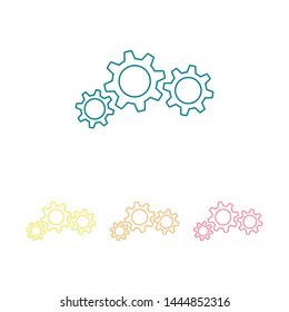 Gear vector icon. Web design icon. Gears and cogs symbol. Cog wheels icon. Cogs circle illustration. Gear wheel logo. Vector EPS 10