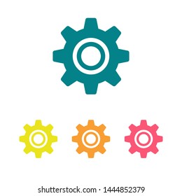 Gear vector icon. Web design icon. Gears and cogs symbol. Cog wheels icon. Cogs circle illustration. Gear wheel logo. Vector EPS 10