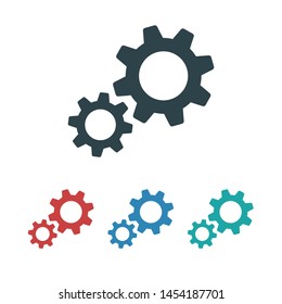 Gear vector icon. Web design icon. Gears and cogs symbol. Cog wheels icon. Cogs circle illustration. Gear wheel logo. Vector EPS 10