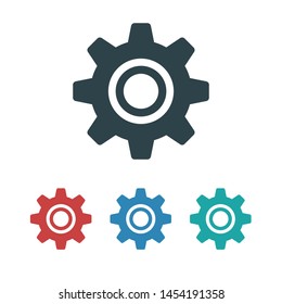 Gear vector icon. Web design icon. Gears and cogs symbol. Cog wheels icon. Cogs circle illustration. Gear wheel logo. Vector EPS 10