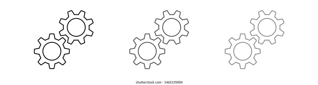 Gear vector icon. Web design icon. Gears and cogs symbol. Cog wheels icon. Cogs circle illustration. Gear wheel logo. Vector EPS 10