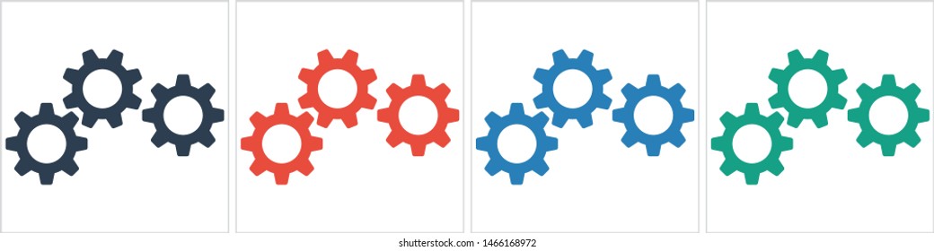 Gear vector icon. Web design icon. Gears and cogs symbol. Cog wheels icon. Cogs circle illustration. Gear wheel logo. Vector EPS 10