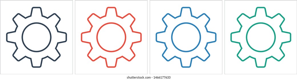 Gear vector icon. Web design icon. Gears and cogs symbol. Cog wheels icon. Cogs circle illustration. Gear wheel logo. Vector EPS 10