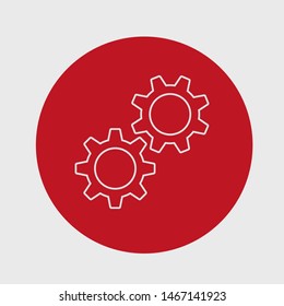 Gear vector icon. Web design icon. Gears and cogs symbol. Cog wheels icon. Cogs circle illustration. Gear wheel logo. Vector EPS 10