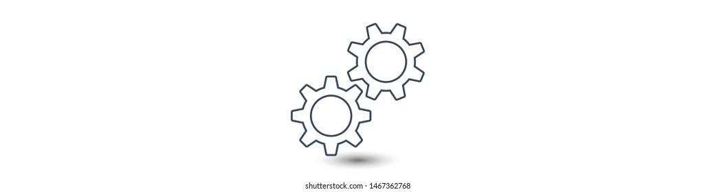 Gear vector icon. Web design icon. Gears and cogs symbol. Cog wheels icon. Cogs circle illustration. Gear wheel logo. Vector EPS 10