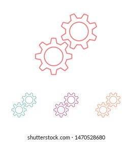 Gear vector icon. Web design icon. Gears and cogs symbol. Cog wheels icon. Cogs circle illustration. Gear wheel logo. Vector EPS 10