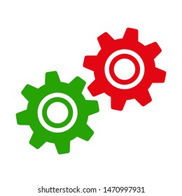 Gear vector icon. Web design icon. Gears and cogs symbol. Cog wheels icon. Cogs circle illustration. Gear wheel logo. Vector EPS 10