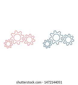 Gear vector icon. Web design icon. Gears and cogs symbol. Cog wheels icon. Cogs circle illustration. Gear wheel logo. Vector EPS 10