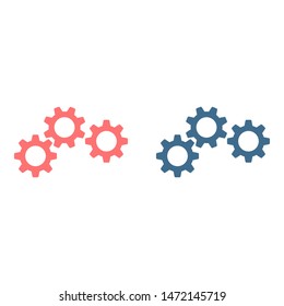 Gear vector icon. Web design icon. Gears and cogs symbol. Cog wheels icon. Cogs circle illustration. Gear wheel logo. Vector EPS 10
