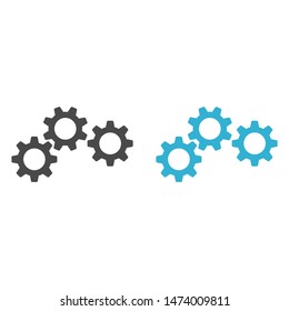 Gear vector icon. Web design icon. Gears and cogs symbol. Cog wheels icon. Cogs circle illustration. Gear wheel logo. Vector EPS 10