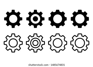 Gear vector icon. Web design icon. Gears and cogs symbol. Cog wheels icon. Cogs circle illustration. Setting Vector Icon, Vector Illustration