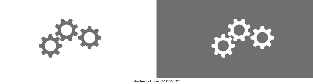 Gear vector icon. Web design icon. Gears and cogs symbol. Cog wheels icon. Cogs circle illustration. Gear wheel logo. Vector EPS 10